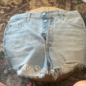 Levi's Light Blue Jean Shorts